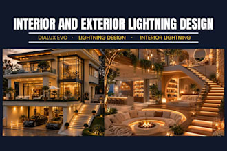 design interior and exterior lighting using dialux evo for any project