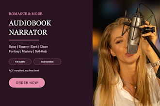 narrate your romance, fantasy, or any genre audiobook for audible