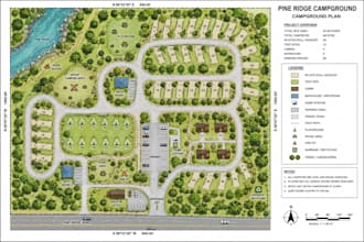 2d landscape site plans, plot map, subdivision lots and real estate plans