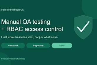 manually test your website or app for bugs and access control