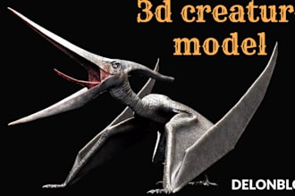do 3d animal modeling creature model 3d dragon model for game film and animation
