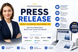 write press release PR distribution submit press release media coverage SEO