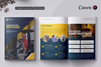 design contractor capability statement, construction company profile and booklet