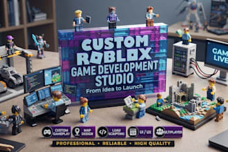 develop, build roblox game, and gameplay system in roblox studio