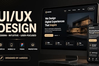 design modern UI UX interfaces and interactive prototypes