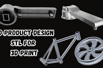do 3d product printing design, product cad design, product modeling 3d design