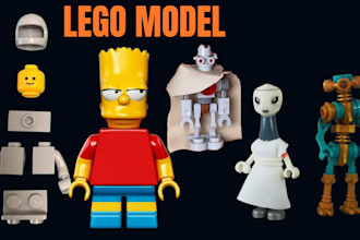 design 3d lego model lego minifigure toy model print ready lego stl file