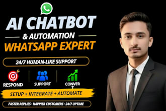 create a whatsapp ai chatbot with human agent handover