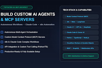 build custom ai agents, mcp servers, and n8n automation workflows