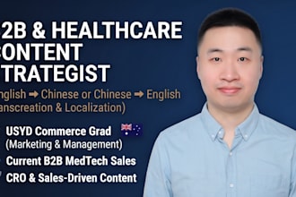 transcreate or localize your b2b, healthcare and tech content in english chinese
