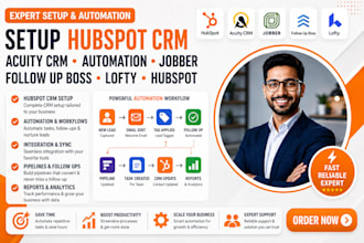 setup hubspot crm acuity crm automation jobber follow up boss lofty crm hubspot