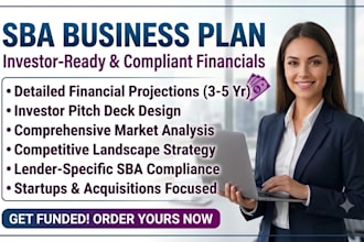 write an investor ready sba business plan with financial projections