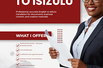 translate english to isizulu for your business