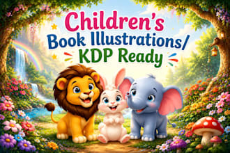 illustrate kids story book, ebook, KDP ready