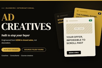 design high converting ad creatives for coaches and course creators