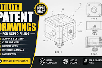 create utility patent drawings ready for uspto filing