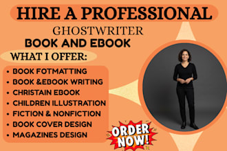 be your ebook ghostwriter book writer fiction and  nonfiction ghostwriter
