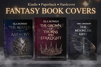 design fantasy book covers for kindle, paperback and hardcover