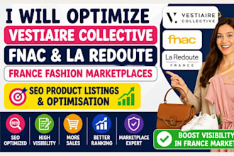 optimize vestiaire collective fnac la redoute marketplace SEO product listings