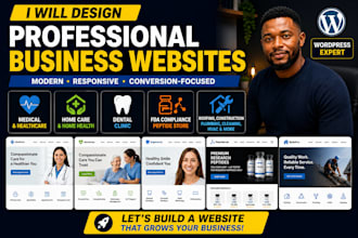design medical, healthcare, home care, dental and business wordpress website