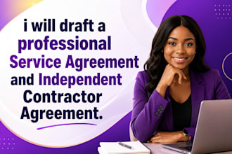 draft a professional service agreement and independent contractor agreement