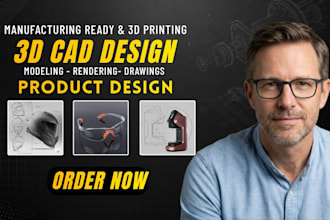 do 3d cad design, product design, 3d modeling and rendering
