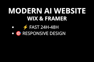 design a professional ai website for your business using wix or framer