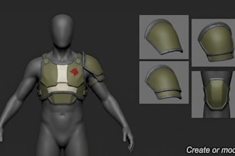 create or modify cosplay armor 3d models, helmets, props, print ready stl files