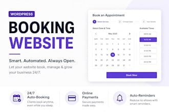 create a wordpress booking website with online appointment scheduling