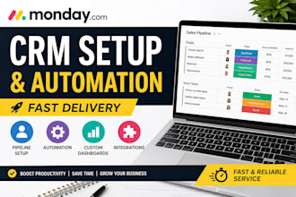 set up your monday com CRM with automation and fast delivery