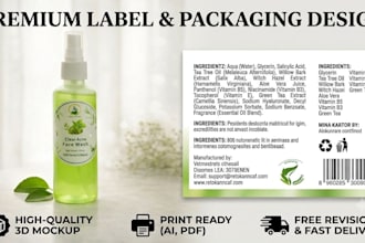 design professional product label  for your brand