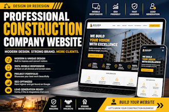design or redesign a professional construction company website