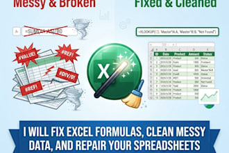 fix excel formulas, clean messy data, and repair your spreadsheets