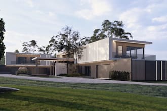 redesign concrete house,luxury villa design,contemporary mansion,elevation model