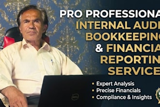 do internal audit, bookkeeping, and financial reporting for your company