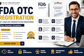 register fda otc drug registration listing ndc listing spl submission US agent