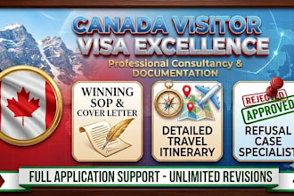 assist with document preparation and sop for your tourist visa