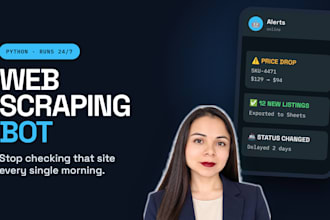 build a python web scraping bot with whatsapp alerts