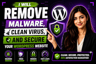 remove malware, clean virus, and secure your wordpress website