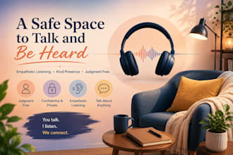 provide a safe, confidential space for you to talk