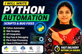 write python automation scripts and fix python bugs