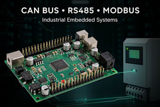 can bus rs485 modbus pcb embedded firmware and industrial communication system