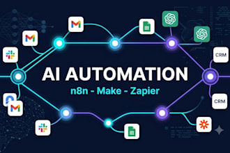 build ai automation workflows with n8n, make or zapier