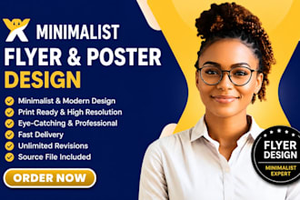 design modern minimalist flyer and poster for business or event