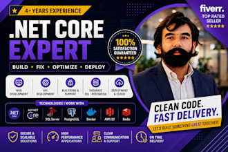 develop fix and optimize dotnet core apis web apps and full stack solutions