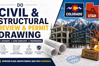 do civil and structural engineering review permit drawing in colorado and utah