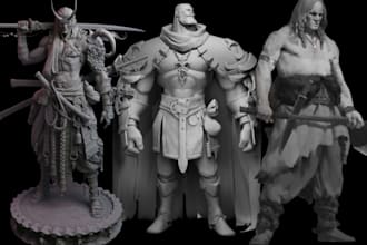 create professional 3d sculpting and detailed 3d models 3d sculpting