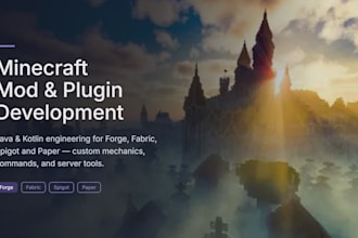 create for you a custom mod or plugin for minecraft