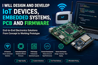 design and develop iot devices, embedded systems, pcb and firmware