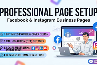 create setup and optimize professional facebook and instagram page